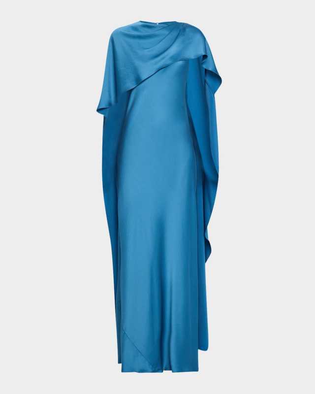 Izel Draped Cape Gown